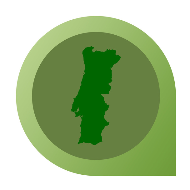 Eristetty Portugali kartta merkki pin
 - Valokuva, kuva