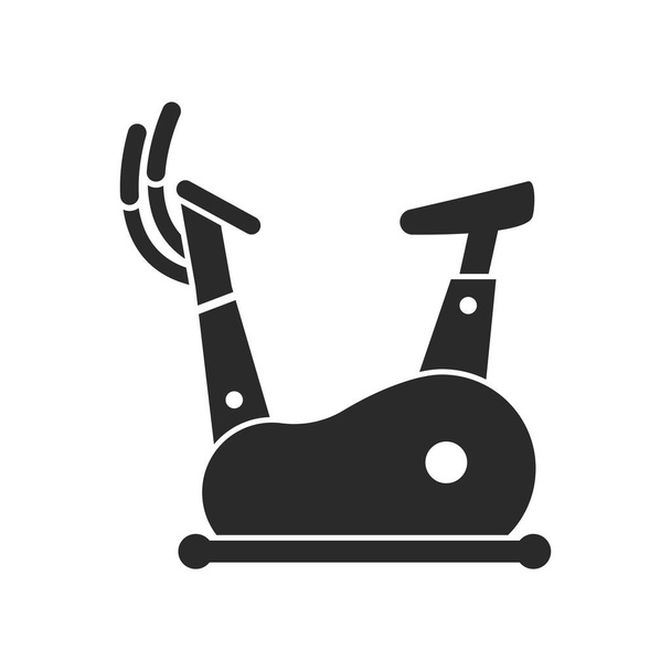 Exercise bicycle fitness icon flat design - ベクター画像