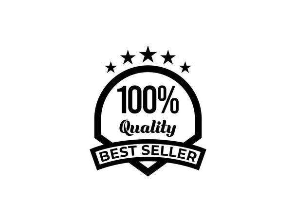 100% quality best seller and 5 stars badge vintage luxury emblem logo - Vector, imagen
