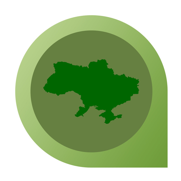 Aislado Ucrania mapa marcador pin
 - Foto, Imagen