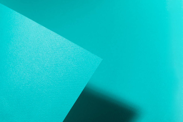 blue green color paper background - Photo, Image