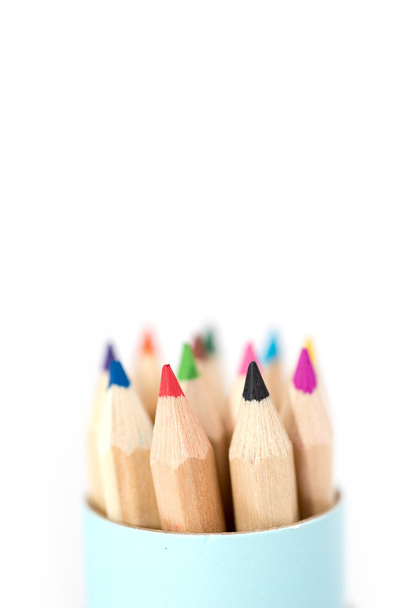 χρώμα μολύβι σε λευκό φόντο - Φωτογραφία, εικόνα