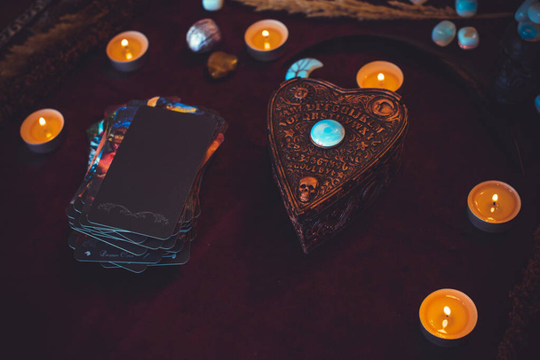 Magical attribute o modern witch, witchcraft concept. Spells and other rituals, wicca and pagan scene - 写真・画像