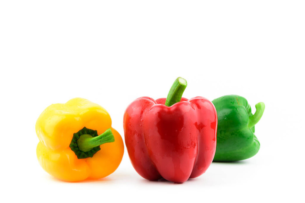 Sweet pepper, bell pepper on white background - Valokuva, kuva