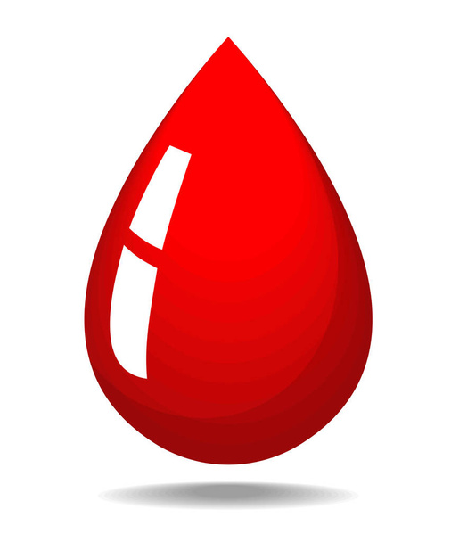 Blood drop icon. Vector on transparent background - Вектор,изображение