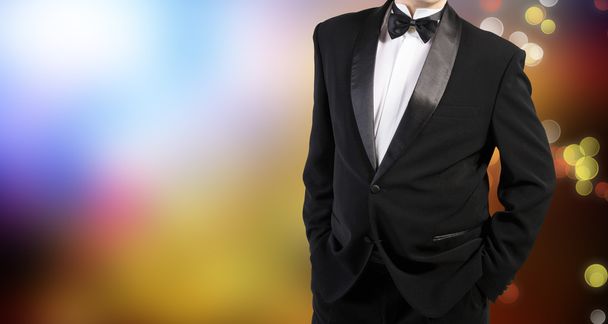 Men in tuxedo and Christmas - Photo, Image