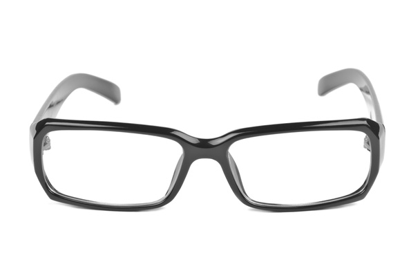 Beyaz arka plan üzerinde izole modern siyah gözlük - Fotoğraf, Görsel