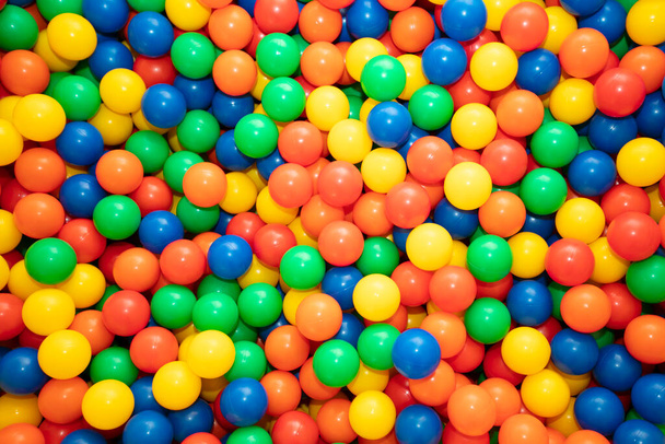 Background of plastic colorful balls. - Valokuva, kuva