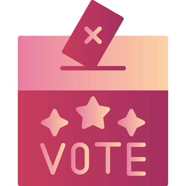 Caixa de votação ilustração moderna do vetor do ícone - Vetor, Imagem