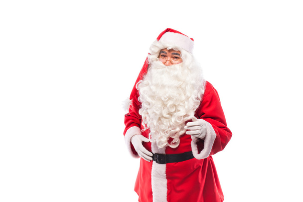 santa claus with glasses  on white background, with copy space - Foto, Bild