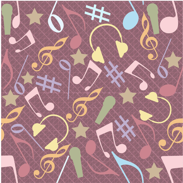 Abstract musical seamless pattern. - Vector, Image