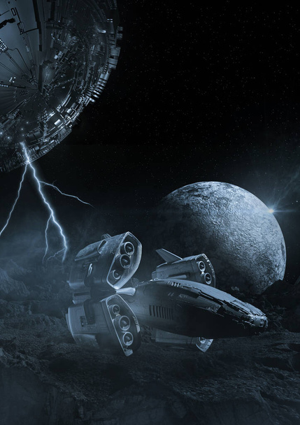 Alien planet, computer artwork - Photo, Image