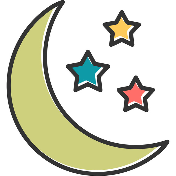 Moon abstract web color illustration   - Vector, Image