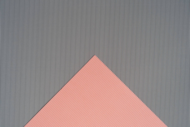 Gri ve pembe çizgili iki renkli kâğıt arkaplan. Soyut arka plan modern hipster fütüristik. Doku tasarımı - Fotoğraf, Görsel