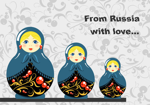 Ρωσικές κούκλες Banner - Διάνυσμα, εικόνα