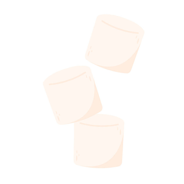 Marshmallow cartoon vector. Marshmallow on white background. Marshmallow icon. - Vecteur, image
