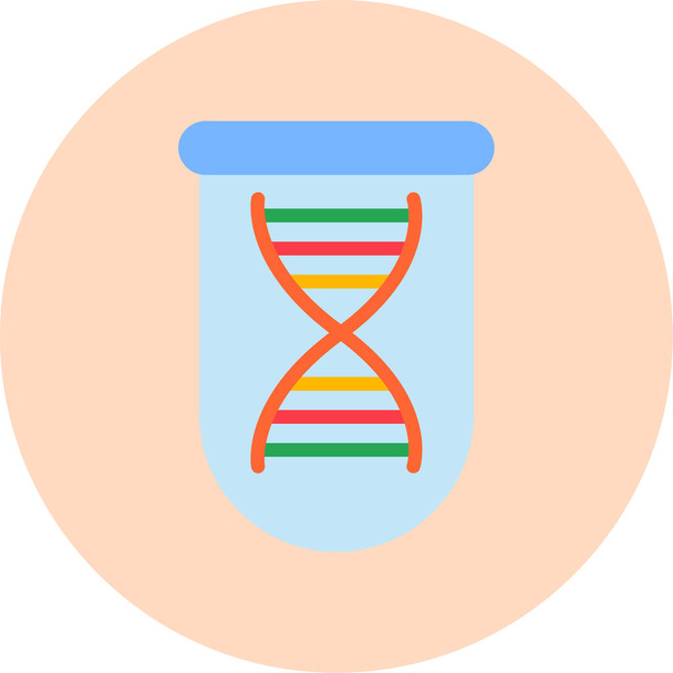 Terapia génica. icono web ilustración simple - Vector, imagen