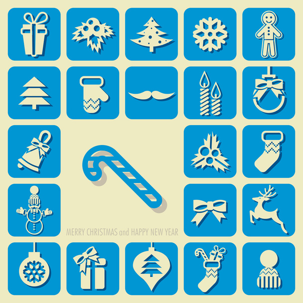 Conjunto de iconos de Navidad
 - Vector, imagen