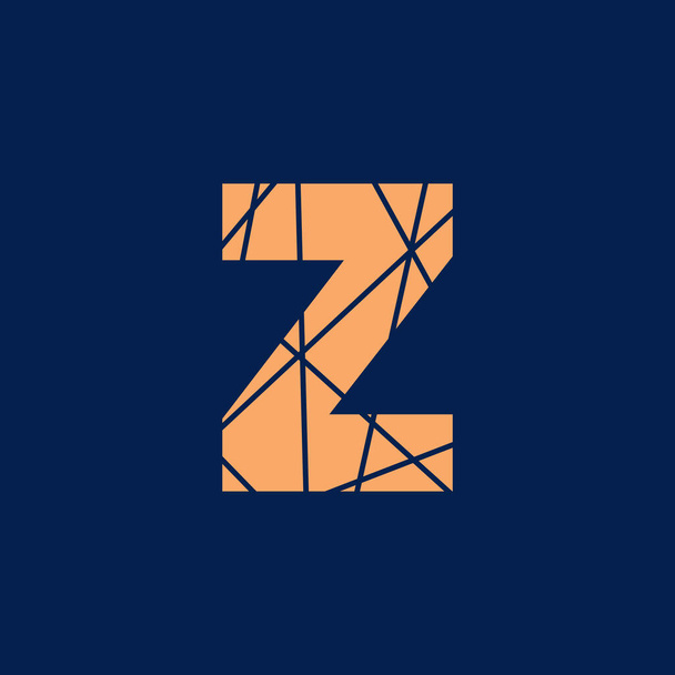 Z typography text vector logo,or symbol design. Z text texture illustration. Luxury design for t-shirt, logo, and design element. Alphabet text vector design. - Vektör, Görsel