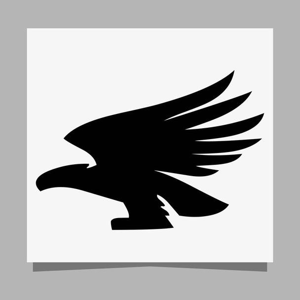 vector black eagle on white paper is perfect for logos, illustrations, banners, flyers, wallpapers - Vektori, kuva