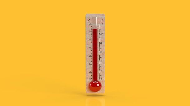 thermometer  for climate change or heat wave concept 3d renderin - Foto, Imagen