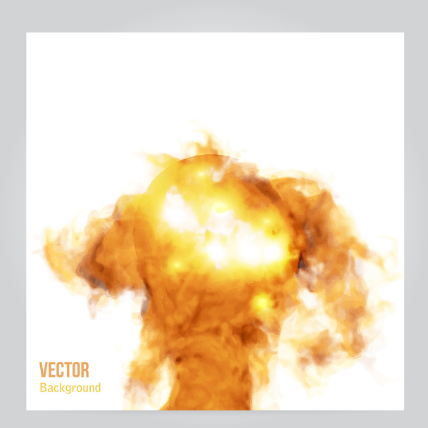 Vector fire. Floral Background with Smoke - Vektori, kuva