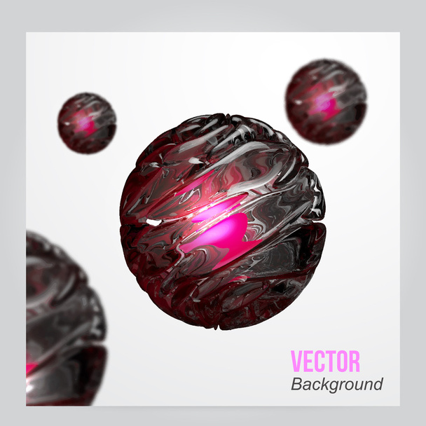 Vector Abstract 3d sphere background. - Vektör, Görsel