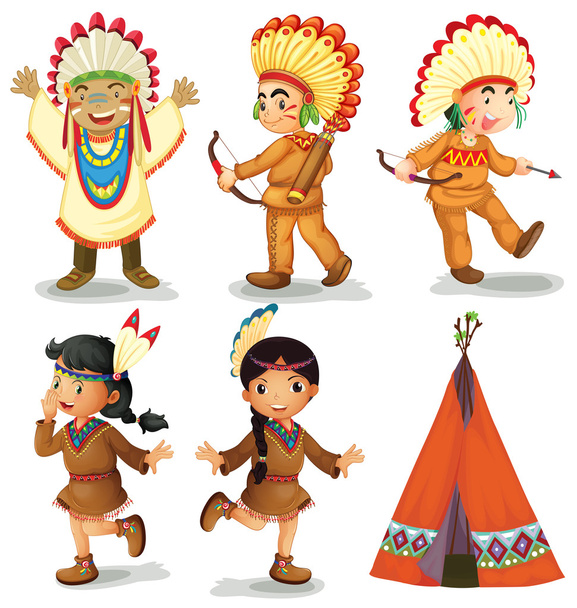 Indios americanos
 - Vector, imagen