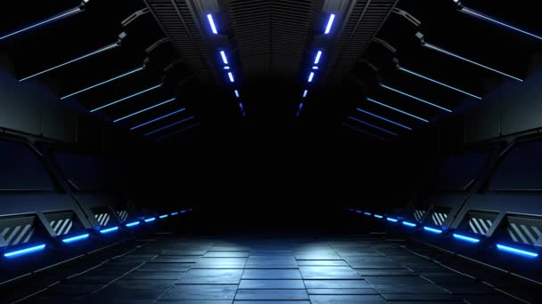 Üres sötét szoba, modern futurisztikus sci-fi háttér. - Felvétel, videó