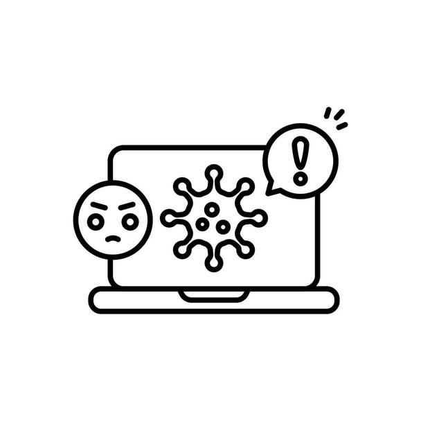 Virus Infected icon in vector. Logotype - Vector, imagen