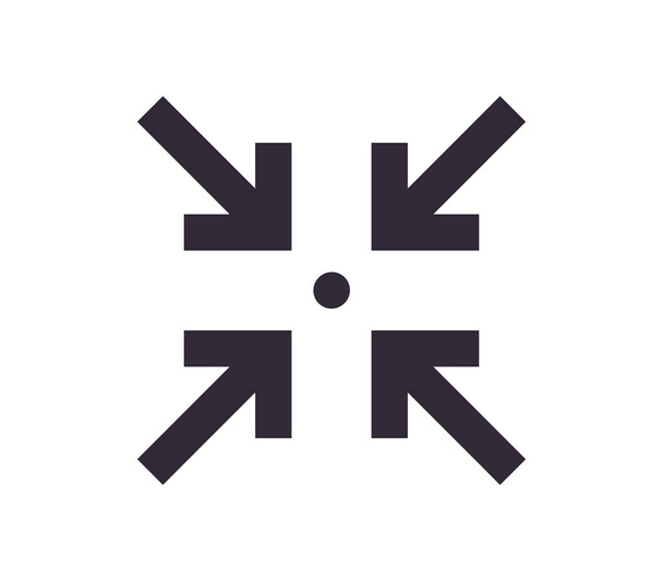 Scaling symbol and sizing arrow icon simple outline linear vector. - Wektor, obraz