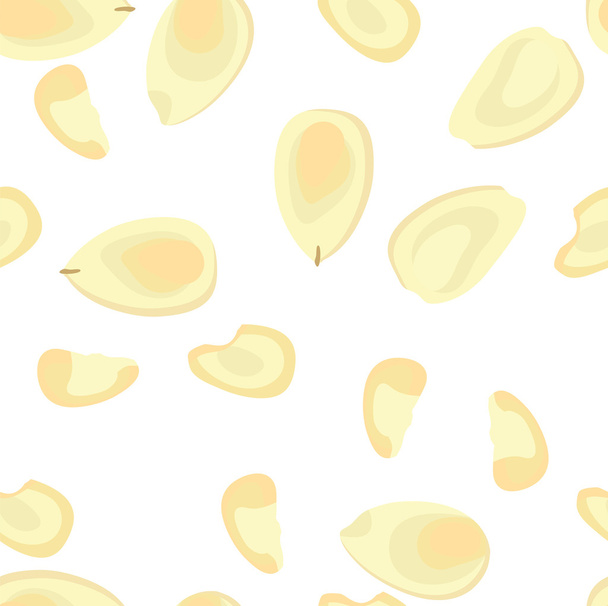 Almond Flakes Seamless Pattern - Vetor, Imagem