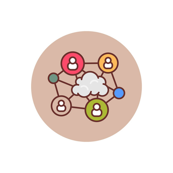Cloud Network Connectivity icon in vector. Logotype - Wektor, obraz