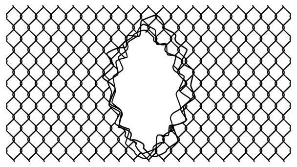 realistic seamless chain link fence background. wire fence seamless background. chain fence wire mesh pattern seamless. - Vector, Image