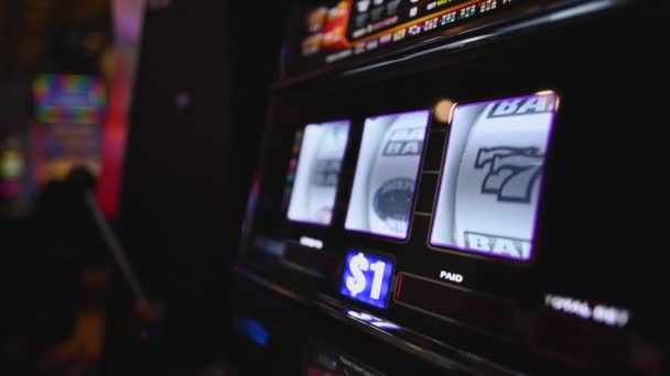 Slow Motion Footage of Slot Machine Game Play - Video, Çekim