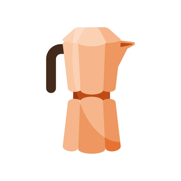 coffee kettle kitchen utensil icon - Vector, imagen