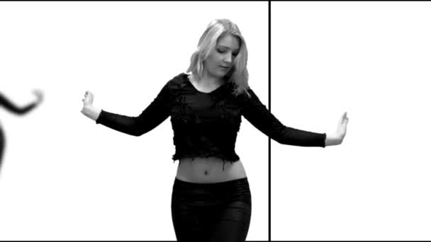 Genç kadın modern dans hamle gösterilen - Video, Çekim