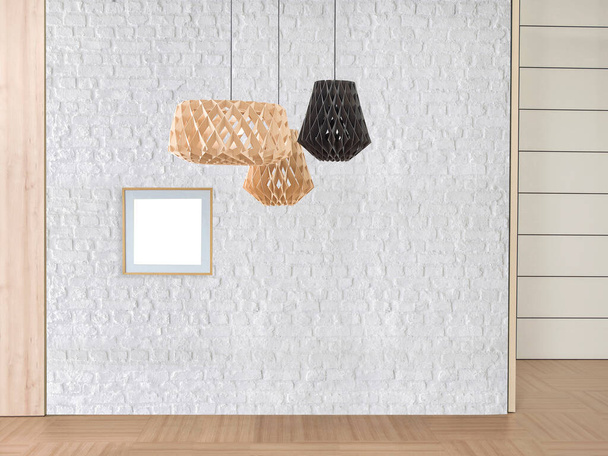 декоративная серая каменная стена, дизайн интерьера для дома, офиса, гостиницы и спальни, современная лампа - Фото, изображение