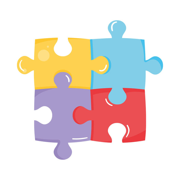 puzzle game pezzi icona della soluzione - Vettoriali, immagini