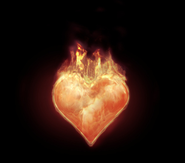 Heart on fire - Photo, Image