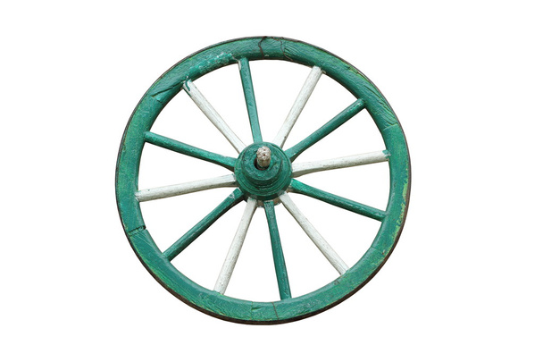 traditionelles Rad aus Holz - Foto, Bild