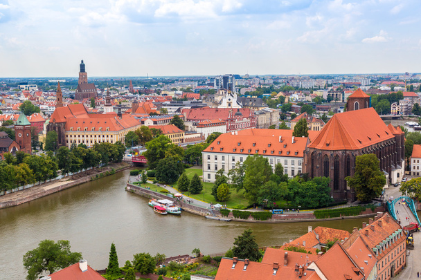Luchtfoto van Wroclaw - Foto, afbeelding