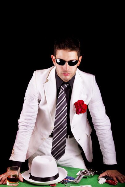 White suit gangster - Photo, Image