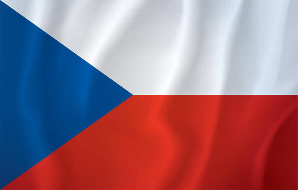 Flagge der Tschechischen Republik - Vektor, Bild