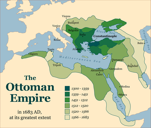 Imperium Osmańskie przejęć - Wektor, obraz