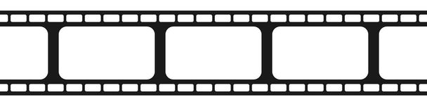 Seamless film strip. Tape of movie template on white background. Vector illustration - Vecteur, image