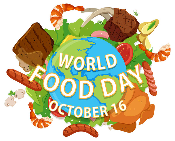 World Food Day Banner Template illustration - Вектор,изображение