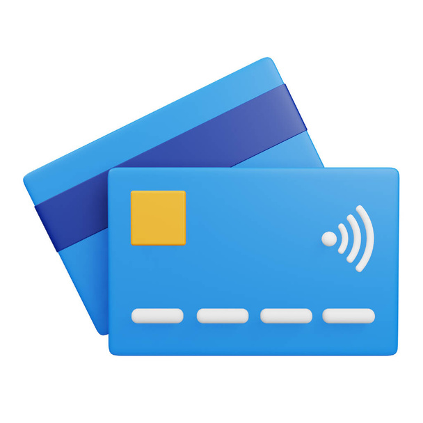 Debit card 3d rendering isometric icon. - Vektor, obrázek