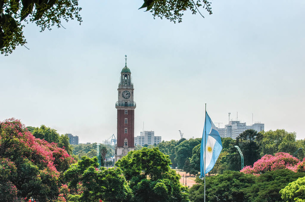 Torre Monumental or Torre de los Ingleses (Tower of the English) is a clock tower in the district of Retiro in Buenos Aires, Argentina. - Photo, Image