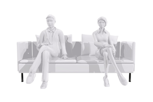 Two business people sitting on a couch - Photo, Image